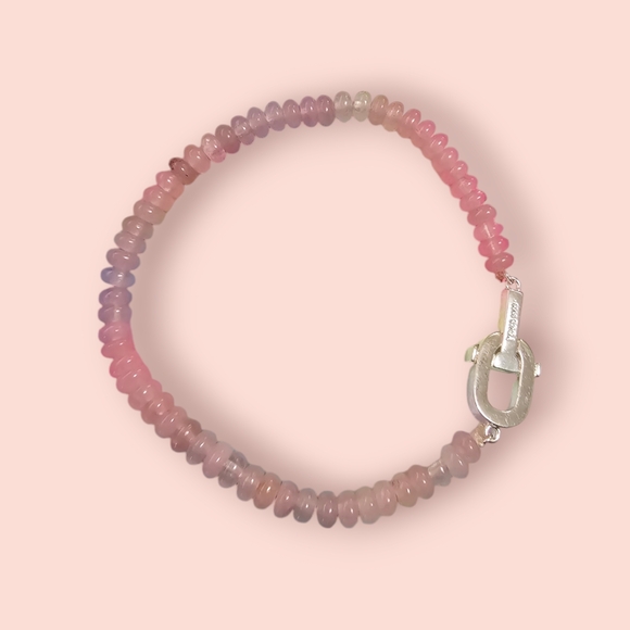 Tous Manifesto Pink Chalcedony Silver Bracelet - Picture 6 of 8